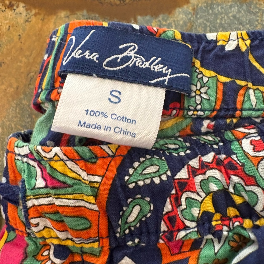 Vera Bradley Venetian Paisley Contrast Cuff PJ Lounge Pants Sz S - Picture 3 of 5